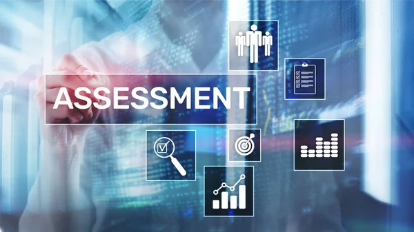 Assessment Evaluation Measure Analytics Analysis Business and Technology concept on blurred background.