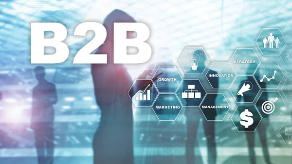 Podnikání Obchodní B2B Technologie Budoucnosti Obchodní Model Finanční Technologie Komunikační — Stock fotografie