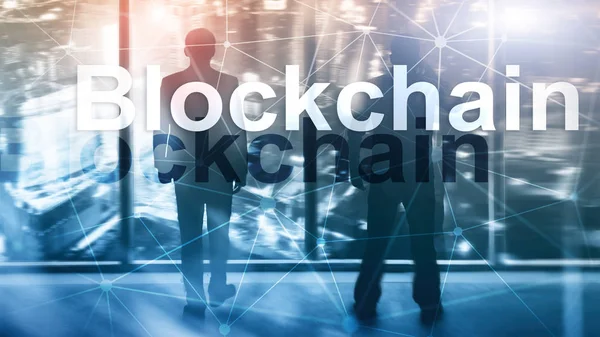 Blockchain Teknik Koncept Servern Bakgrund Datakryptering — Stockfoto