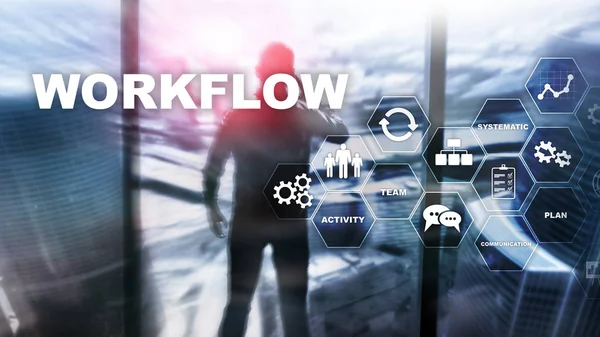 Automation Business Workflows Work Process Reliability Repeatability Technology Financial Processes — Stock Photo, Image