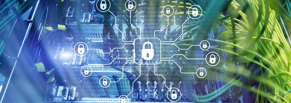 Кибербезопасность Защита Данных Конфиденциальность Информации Интернет Технологическая Концепция — стоковое фото
