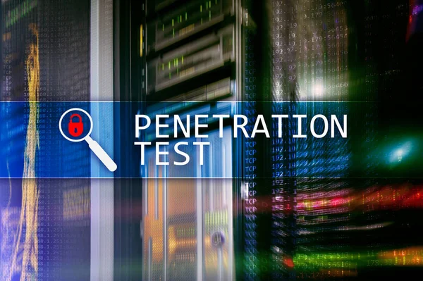 Teste Penetração Cibersegurança Proteção Dados Prevenção Ataques Hackers Sala Servidor — Fotografia de Stock