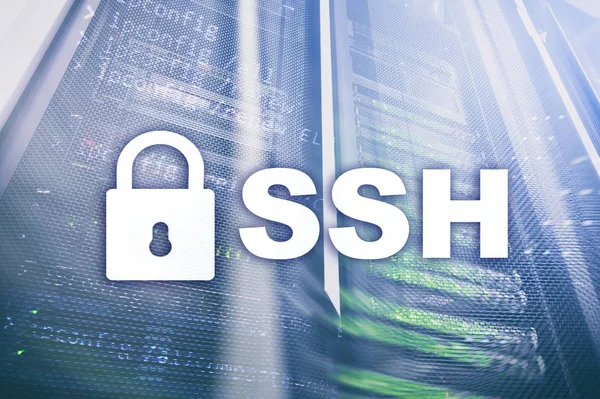 Ssh Protokol Secure Shell Dan Software Konsep Perlindungan Data Internet — Stok Foto