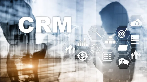 Affärskund CRM Management Analys Service Concept. Relationsförvaltning. — Stockfoto