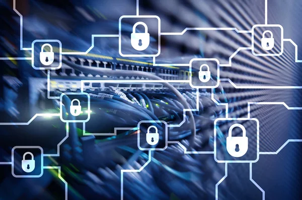 Blochain Informationsverschlüsselung. Cybersicherheit, Kryptowährung. — Stockfoto