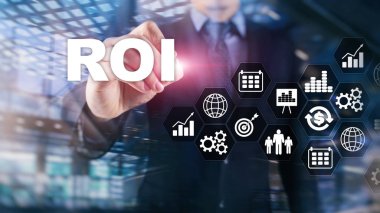 Yatırım Yönetimi Gelirleri Gelirleri Konsepti. Sanal ekran arkaplanı.