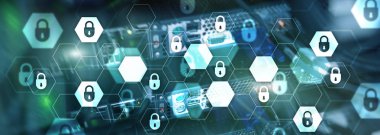 Siber güvenlik, veri koruma, bilgi gizliliği. Internet ve teknoloji kavramı