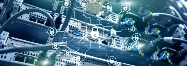Cybersäkerhet, dataskydd, sekretess. Internet och teknik koncept. — Stockfoto