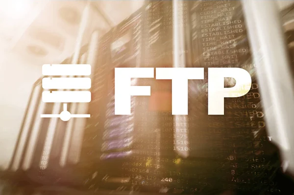 FTP - Protokol transfer file. Konsep teknologi internet dan komunikasi — Stok Foto