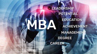 MBA - işletme, e-öğrenme, eğitim ve kişisel gelişim kavramı Master.