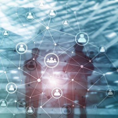 Çift pozlama insan yapısı Hr - insan kaynakları yönetimi ve işe alım kavramı ağ