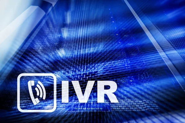 IVR διαδραστική φωνή απάντηση επικοινωνιακού concept. διακομιστές δεδομένων — Φωτογραφία Αρχείου
