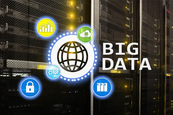 Big data analysing server. Internet and technology. — Stock Photo, Image