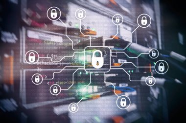 Siber güvenlik, veri koruma, bilgi gizliliği. Internet ve teknoloji kavramı.