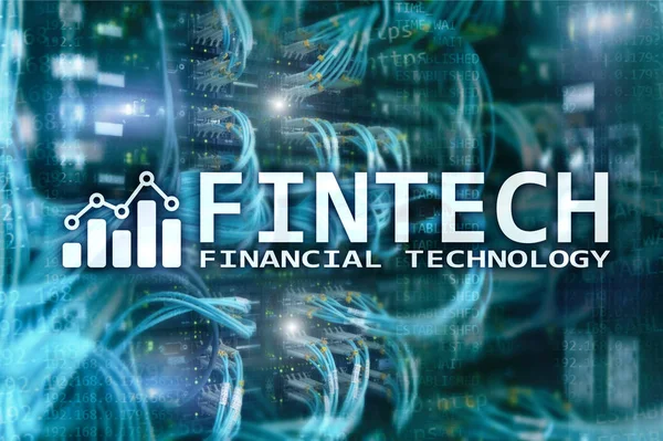 FinTech - finansowe technologii. Rozwiązań i oprogramowania rozwoju biznesu — Zdjęcie stockowe