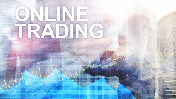 Online trading, Forex, Investment and financial market concept. — Stock Photo, Image