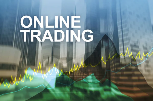Trading en ligne, Forex, Concept d'investissement et de marché financier . — Photo