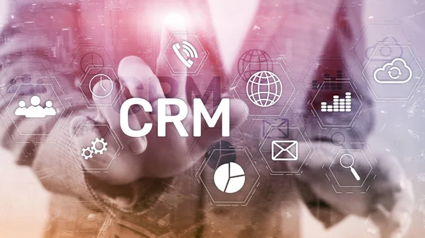 Affärskund CRM Management Analys Service Concept. Relationsförvaltning. — Stockfoto