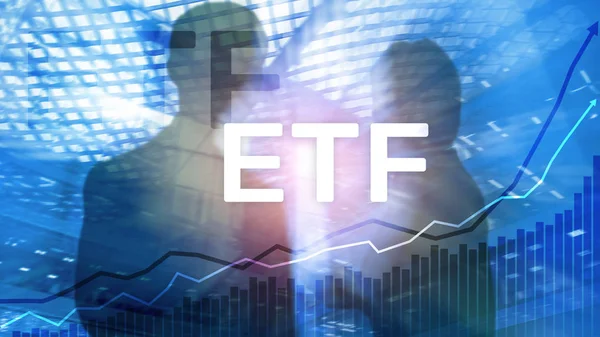 ETF - giełdowych funduszy finansowych i handlowych narzędzie. Koncepcja biznesu i inwestycji. — Zdjęcie stockowe