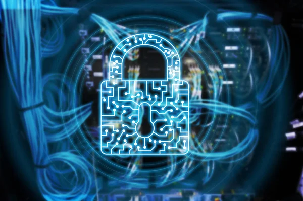 Cyber Security lock icon Information Privacy Data Protection internet and Technology concept. — Stock Photo, Image