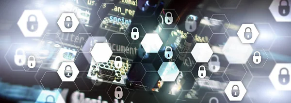 Veiligheid Van Cyberruimte Gegevensbescherming Informatieprivacy Concept Van Het Internet Technologie — Stockfoto