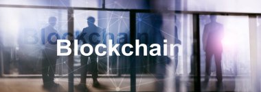 Blockchain teknoloji kavramı sunucu arka planda. Veri şifreleme.