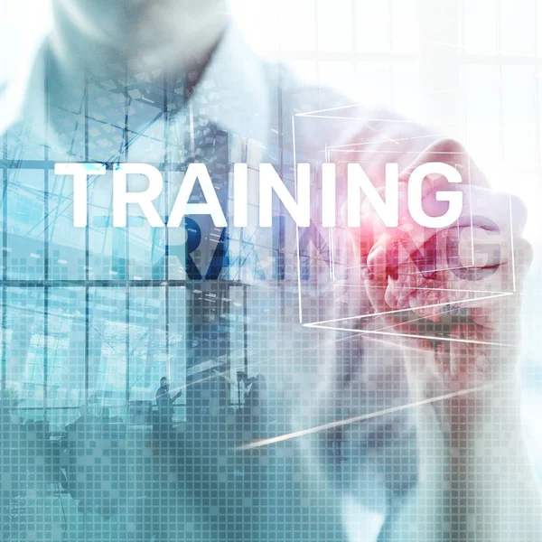 Ausbildungskonzept Für Unternehmen Training Webinar Learning Finanztechnologie Und Kommunikationskonzept — Stockfoto