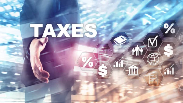 Konzept Der Von Einzelpersonen Und Körperschaften Gezahlten Steuern Wie Mehrwertsteuer — Stockfoto