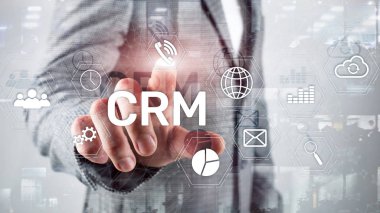 Business Customer CRM Management Analysis Service Concept. Relationship Management clipart