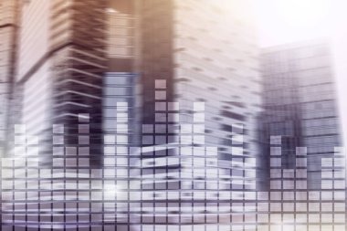 Mali grafik üzerinde bulanık gökdelen office arka plan