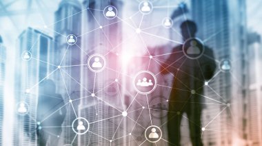 Çift pozlama insan yapısı Hr - insan kaynakları yönetimi ve işe alım kavramı ağ