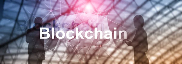 Blockchain teknik koncept på servern bakgrund. Datakryptering. — Stockfoto