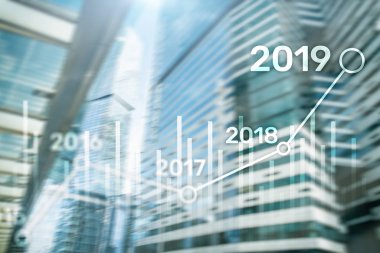 2019 için finansal büyüme planı. İş ve yatırım kavramı.