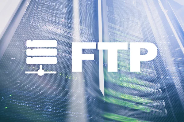 FTP - Protokol transfer file. Konsep teknologi internet dan komunikasi — Stok Foto