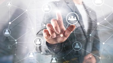 Çift pozlama insan yapısı Hr - insan kaynakları yönetimi ve işe alım kavramı ağ