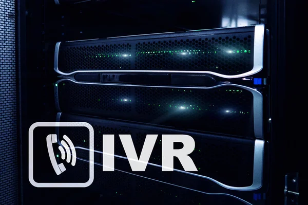 IVR Interactive voice response communication concept