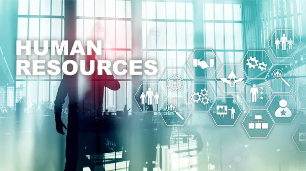 Ressources humaines Concept de gestion des RH. Répertoire des ressources humaines, service à la clientèle et employés. — Photo