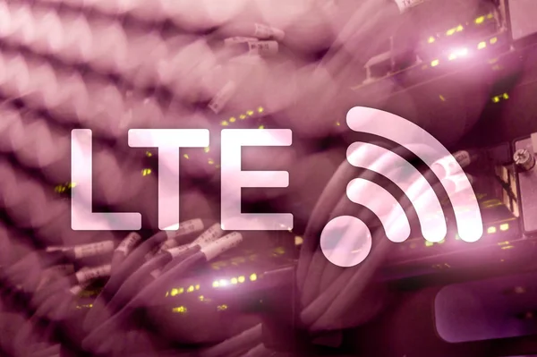 LTE, Wireless Business Internet and Virtual Reality Concept.服务器背景下的信息通信技术 — 图库照片