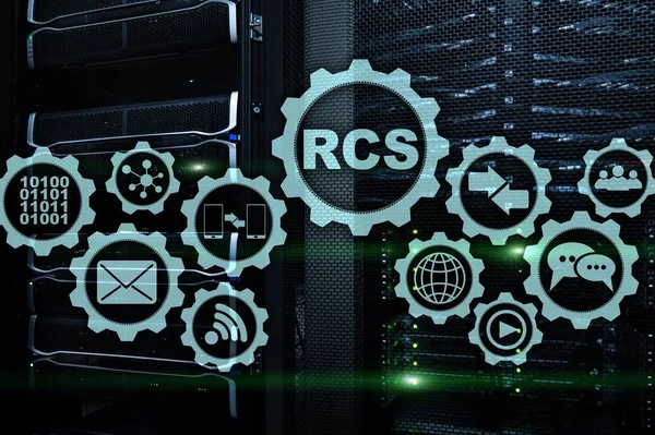 RCS. bohaté komunikační služby. OMUNIKAČNÍ protokol. Návrh technologie. — Stock fotografie