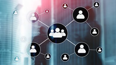 HR - insan kaynakları yönetimi kavramı bulanık iş merkezi zemin üzerine.