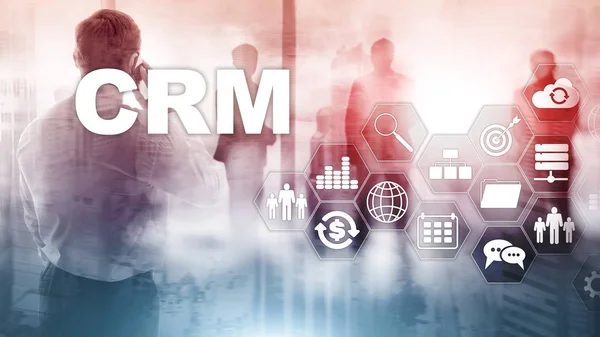Business Customer CRM Management Service Concept (en inglés). Gestión de las relaciones — Foto de Stock