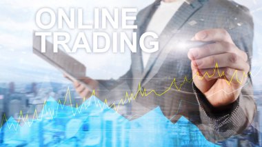 Online ticaret, Forex, yatırım ve finansal piyasa kavramı.