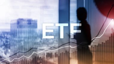 ETF - fon finansal ve ticari araç satım takas ettim. İş ve yatırım kavramı.