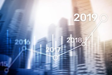 2019 için finansal büyüme planı. İş ve yatırım kavramı.