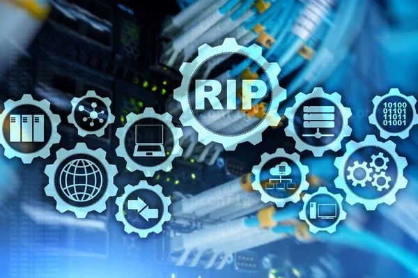 RIP Routing Information Protocol. Cocetto di reti tecnologiche. — Foto Stock