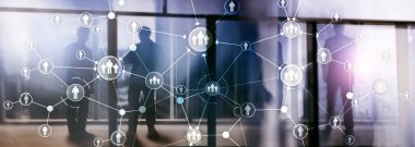 HR İnsan Kaynakları Yönetimi Halkların İlişki Organizasyonu Yapısı Sanal Ekran Karışık Ortam.