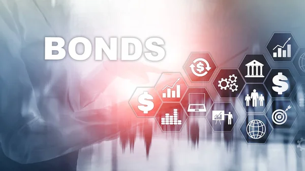 Pojetí Bond Finance Banking Technology Business. Electronic Online Trade Market Network. — Stock fotografie
