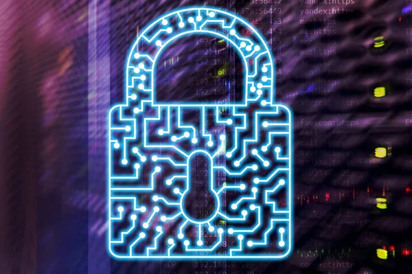 Cyber Security lock icon Information Privacy Data Protection internet and Technology concept. — Stock Photo, Image