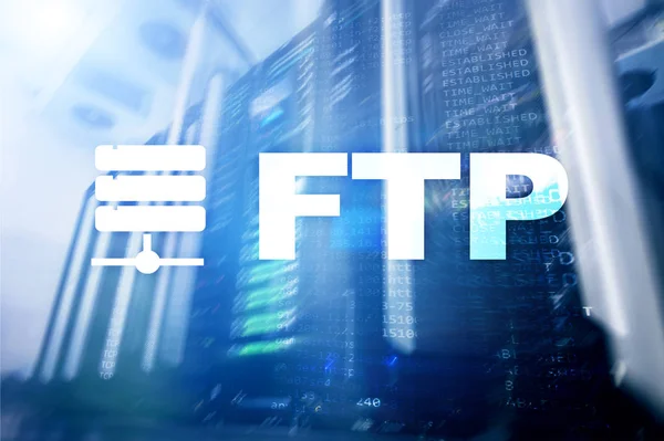 FTP - Dosya Aktarım Protokolü. Internet ve iletişim teknoloji kavramı — Stok fotoğraf