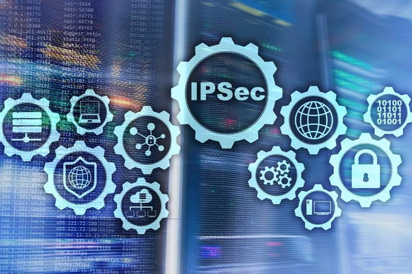 Sicurezza IP. Protocolli sulla protezione dei dati. IPSec. Internet e concetto di rete di protezione. — Foto Stock